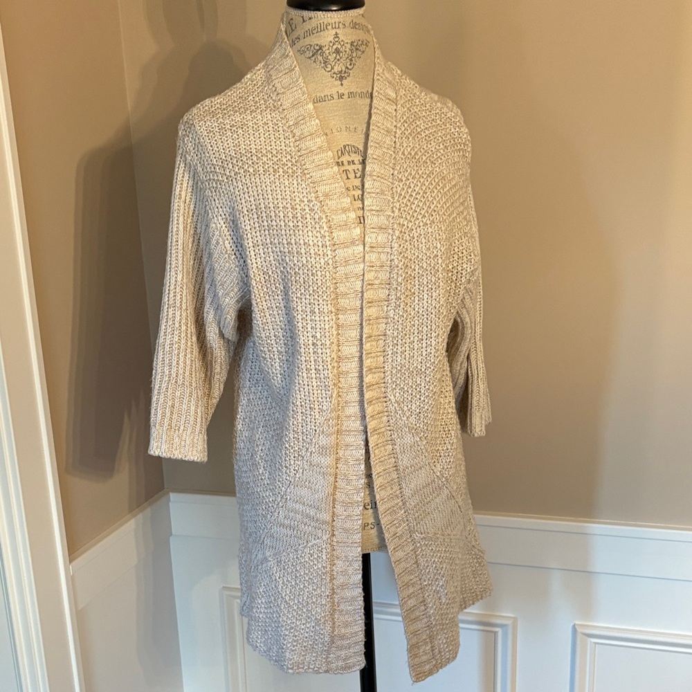 Cotton On Women's Beige Open-Front Cardigan